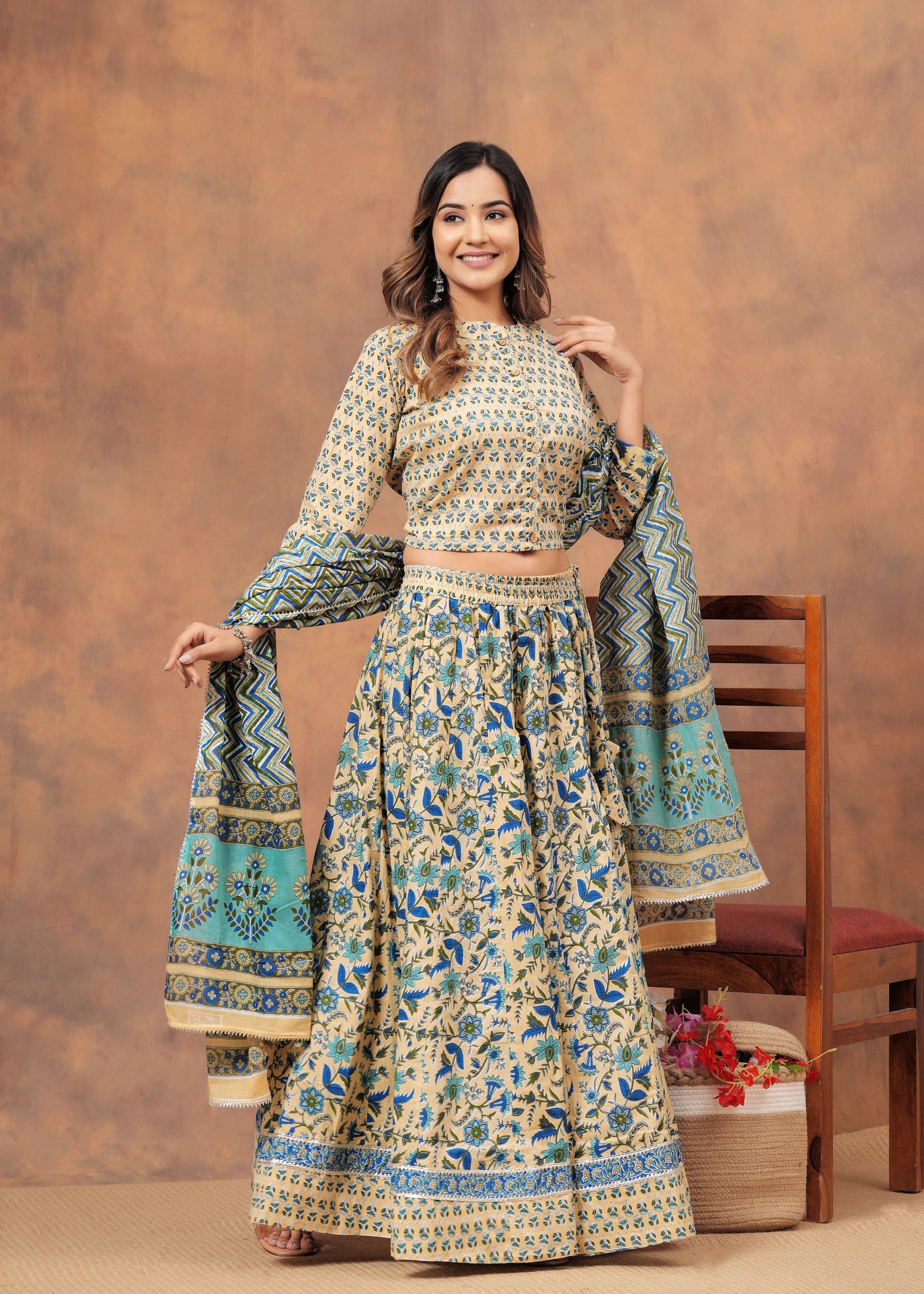 Mul Mul cotton Lehenga skirt