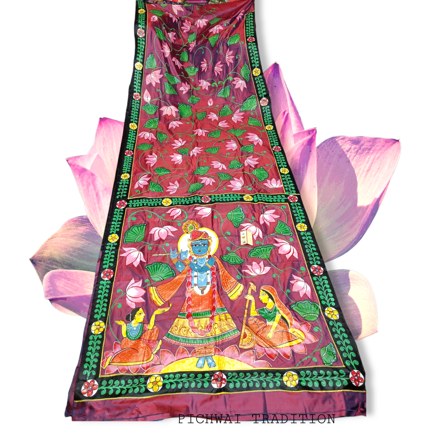 Pattachitra Krishna Leela Pure Silk Saree