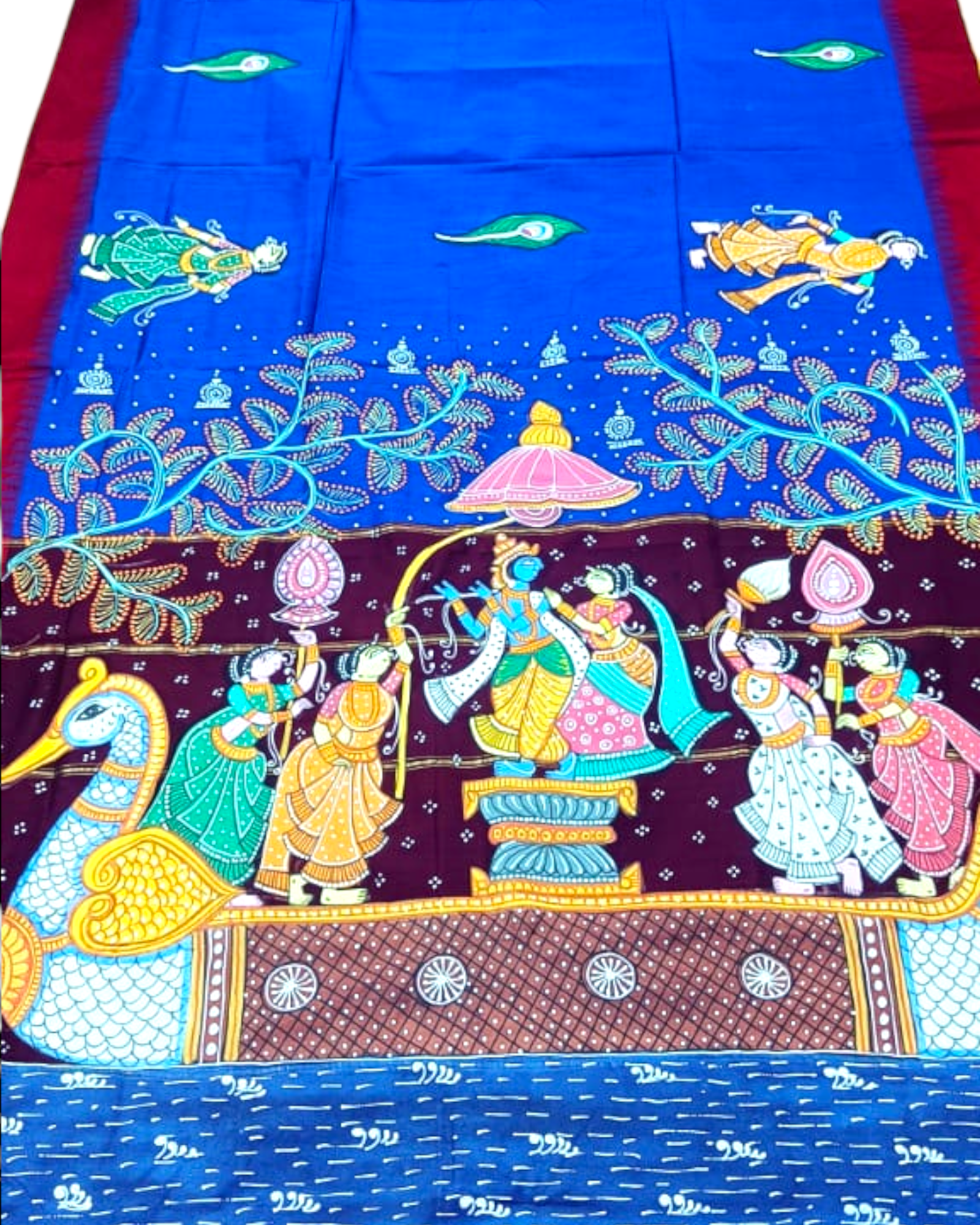 Pattachitra Handpainted saree