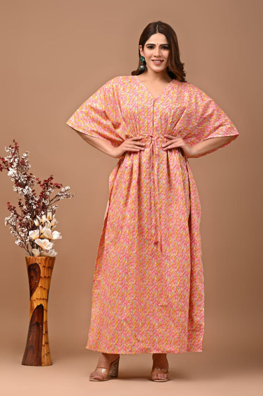 Mul cotton kaftan dress