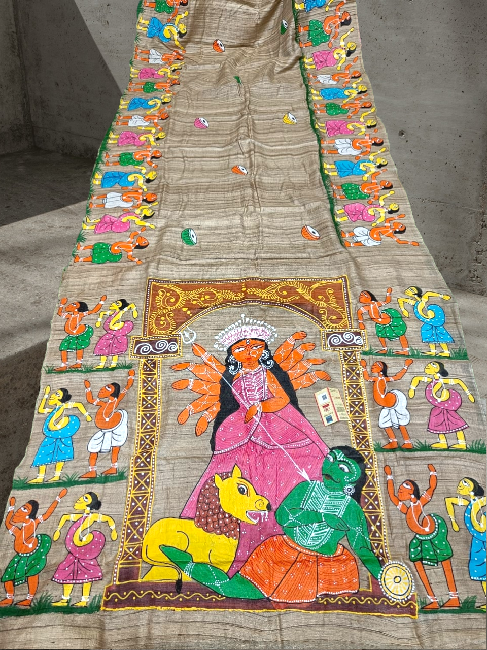 Pattachitra Durga Saree