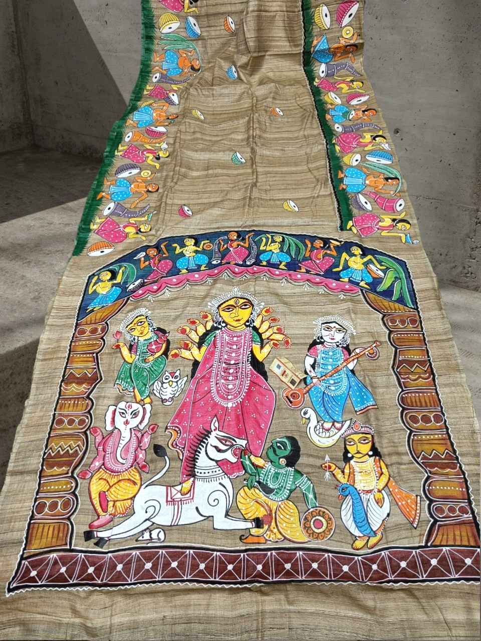 Pattachitra Tussar saree