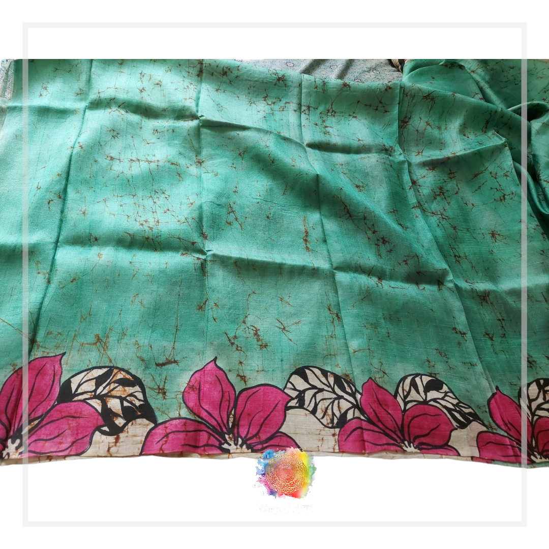 Handpainted Batik silk Saree 