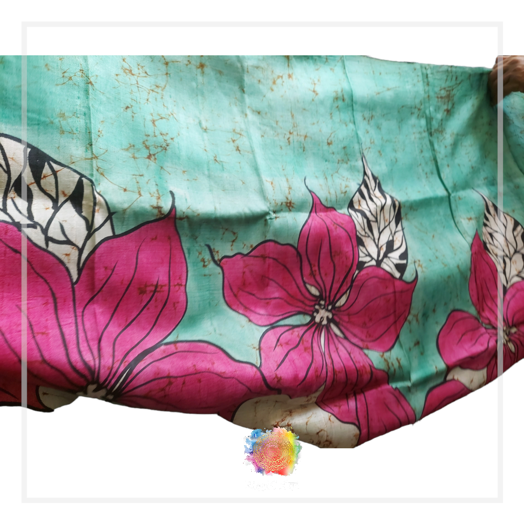 Handpainted Batik silk Saree 