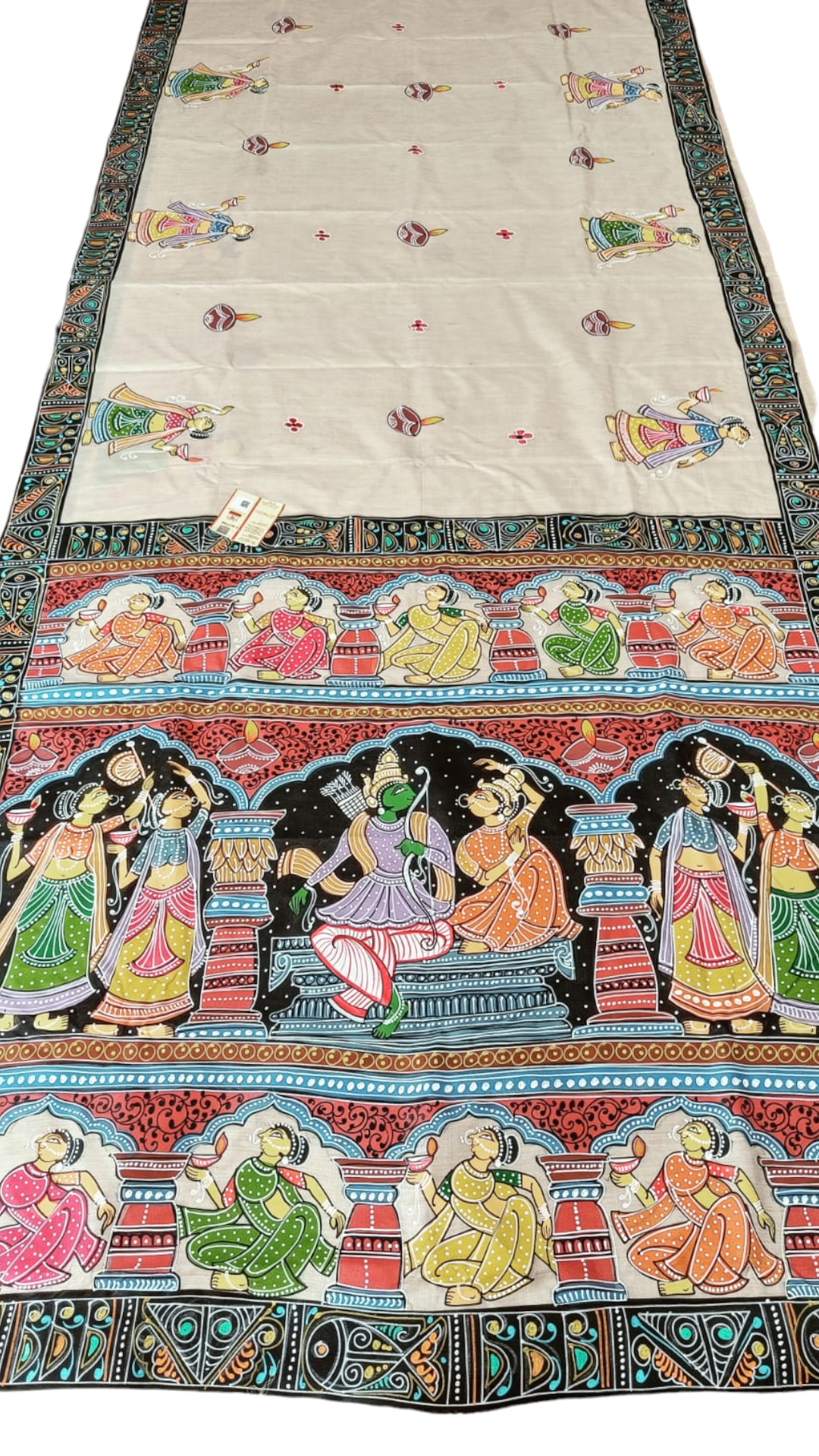 Pattachitra Handpainted Ram Sita saree