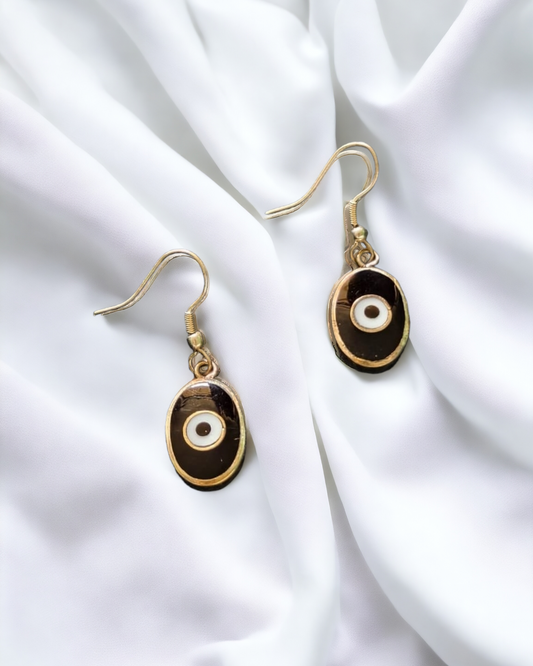 Minimal Evil Eye Earrings