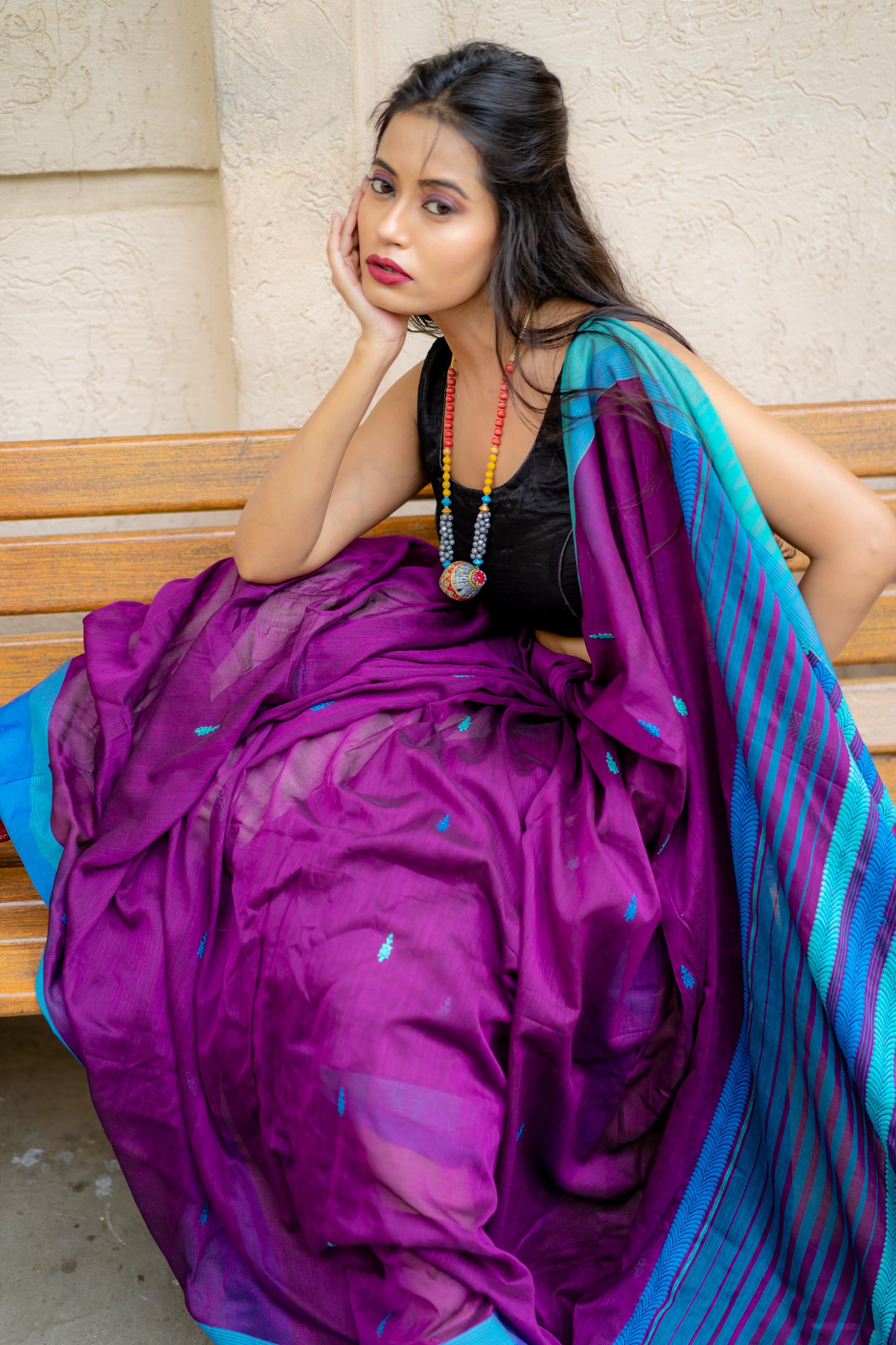 Purple saree