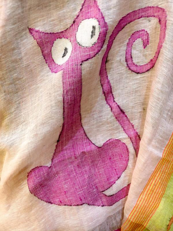 Quirky Cat Saree