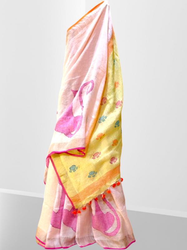 Quirky Cat Saree