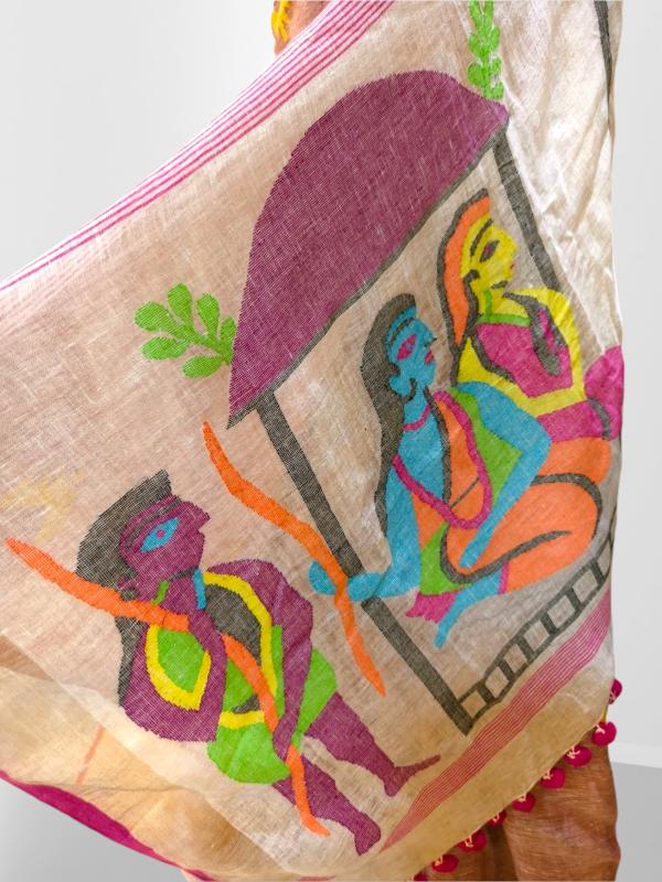 Ram Sita Jamdani Saree