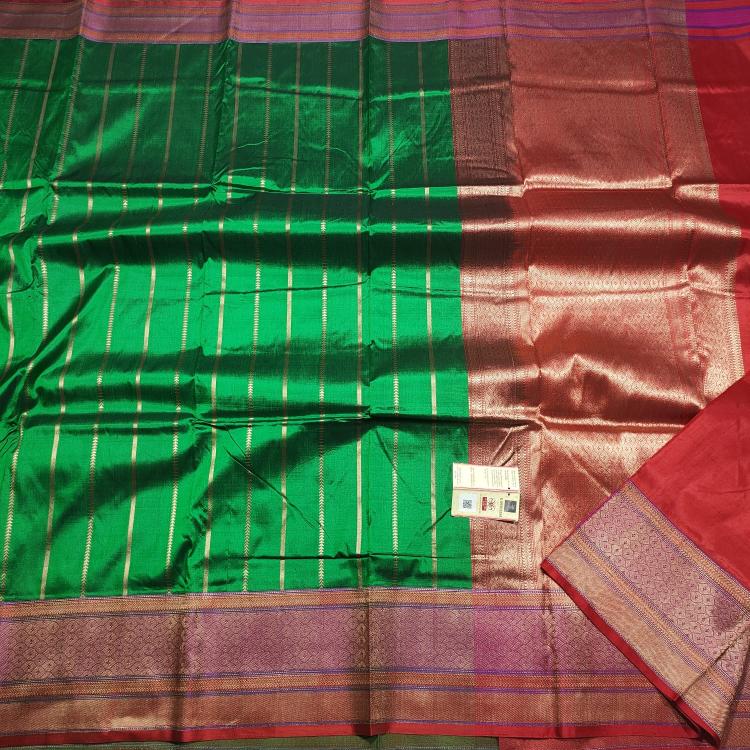 Raw Mango Banarasi Katan Silk saree