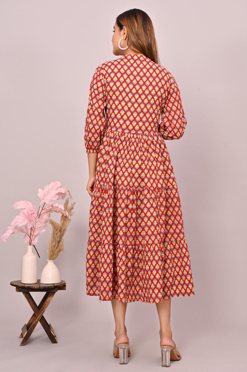 Red Mul cotton dress 