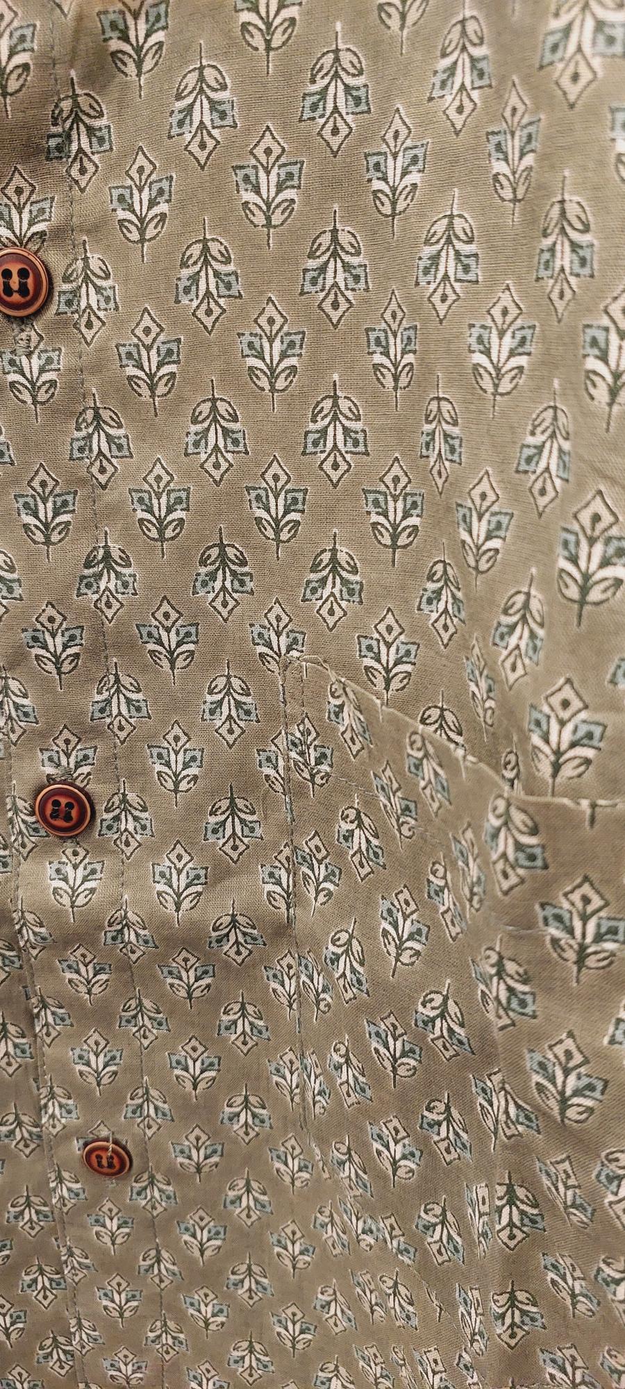 Sage Green Cotton Mens Slim fit Shirt, Mul Mul Cotton Mens shirt, Mens Block Printed shirt, Slim Fit Shirts, Beach wear Mens shirt, abstract print mens shirt, flower shirt , Sage Green Shirt,  Pastel green Block print Shirt