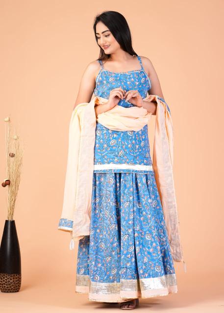 Sky blue Lehenga Set