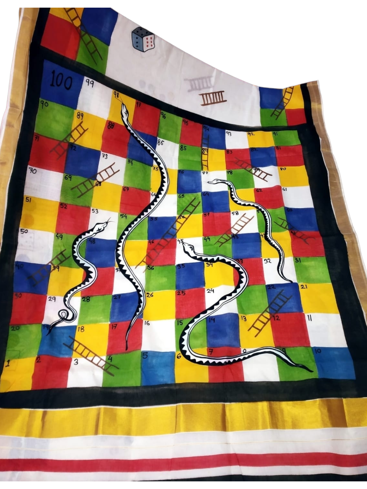 Snakes and ladder saree