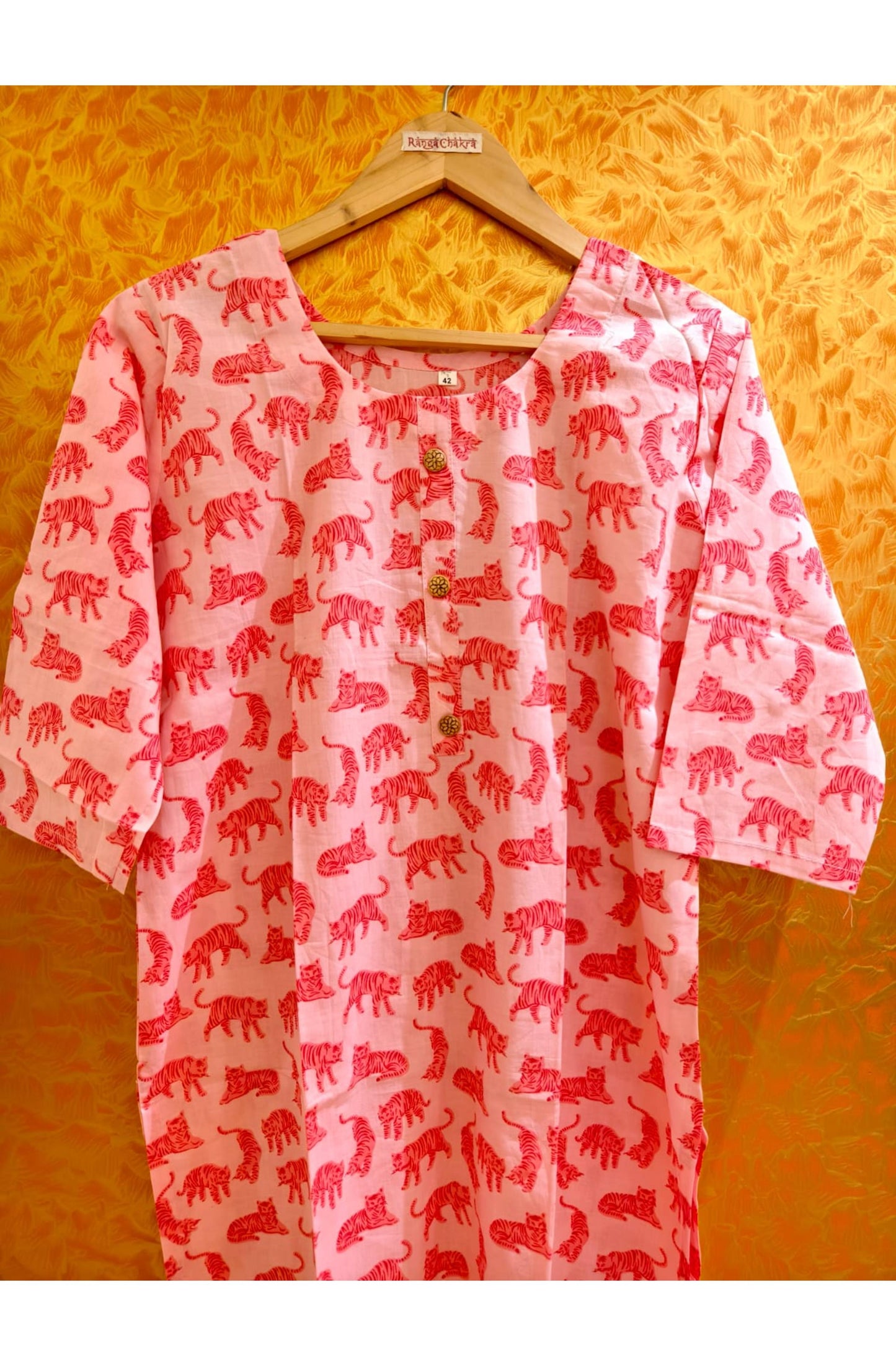 Tiger Illustrated kurta