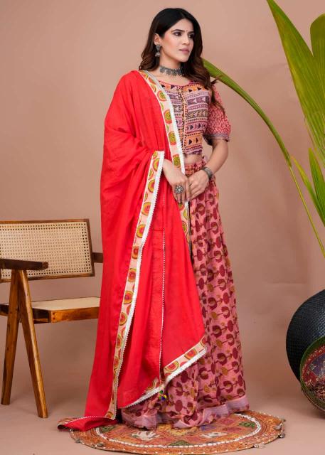 Tomato Lehenga Set