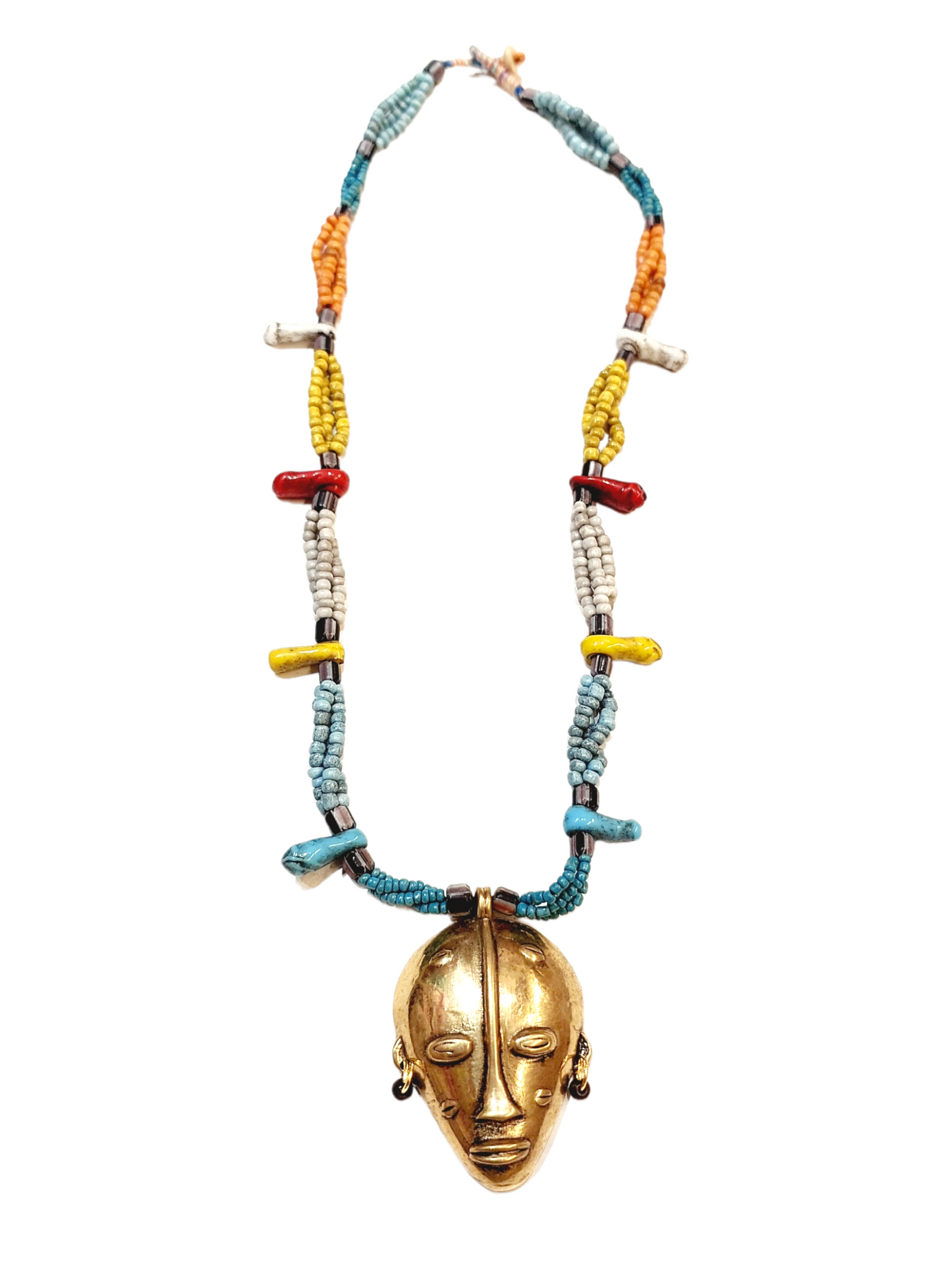 Tiki Mask Pendant Neckpiece