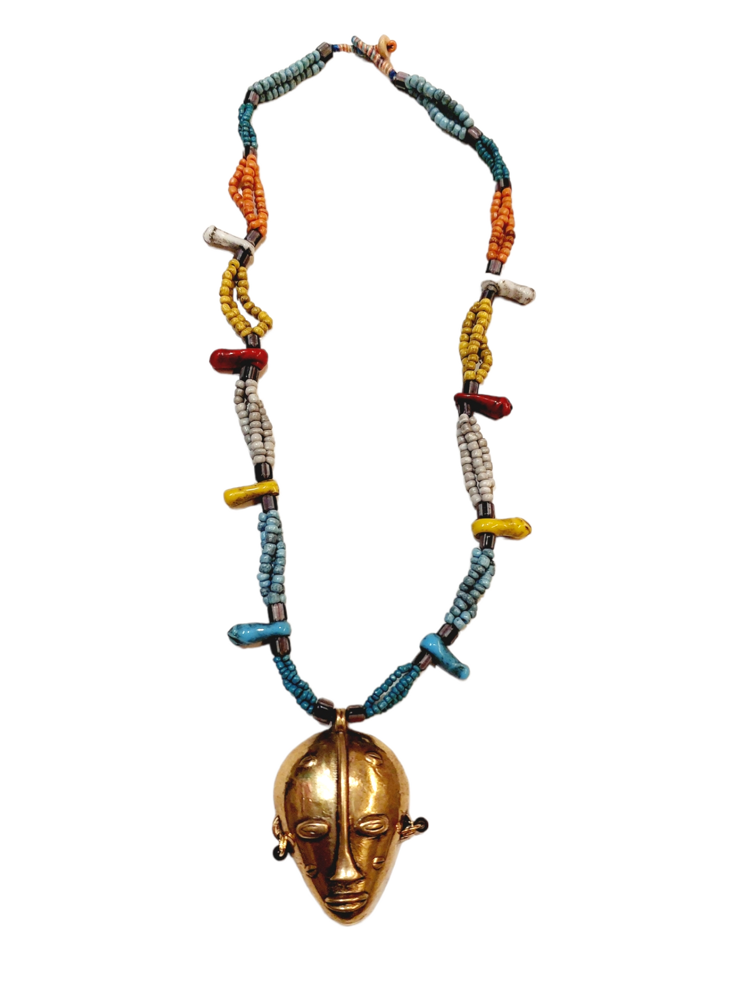 Tiki Mask Pendant Neckpiece