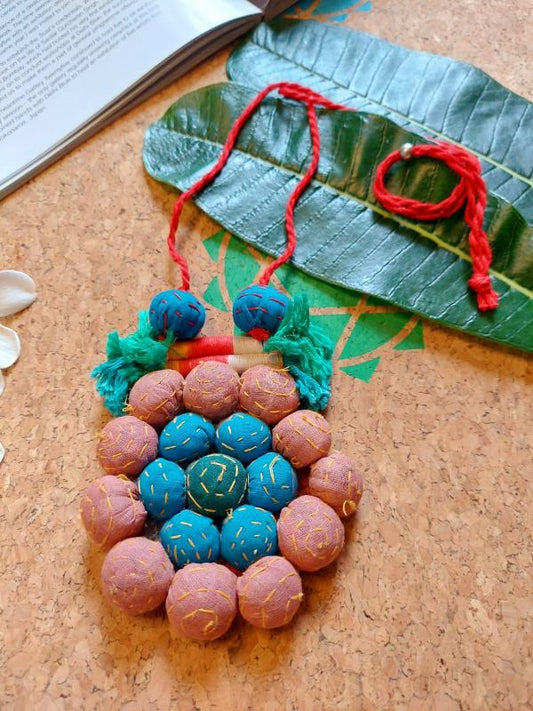 Fabric Beaded Pendant