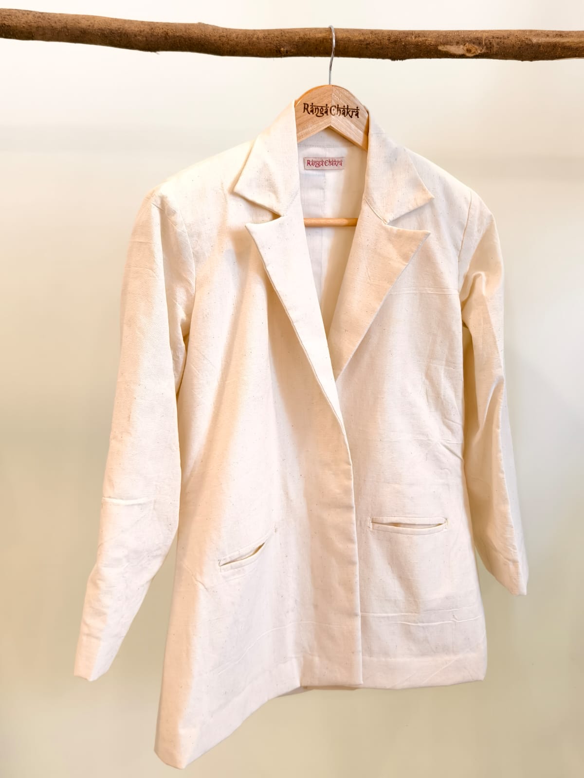 Ivory Cotton Blazer