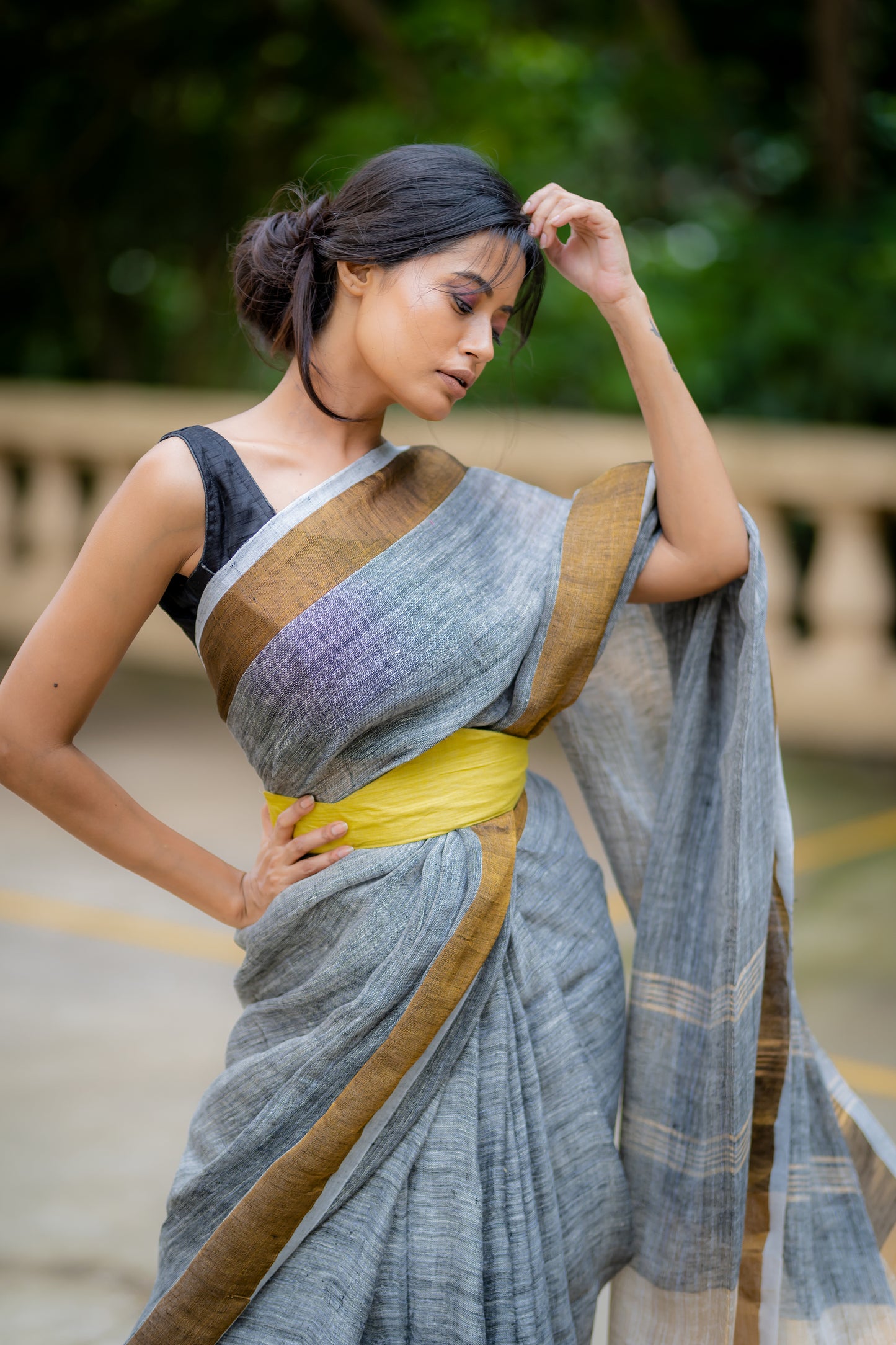 Work wear Linen saree