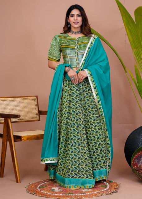 pastel green Lehenga