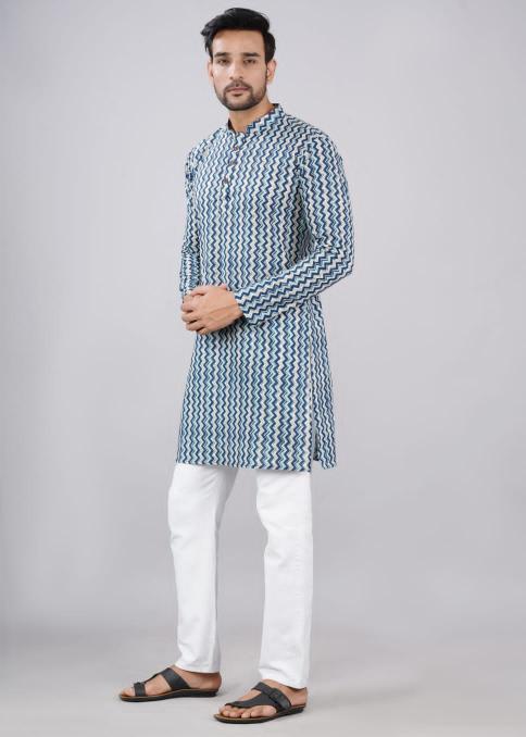 Chevron Cotton Kurta