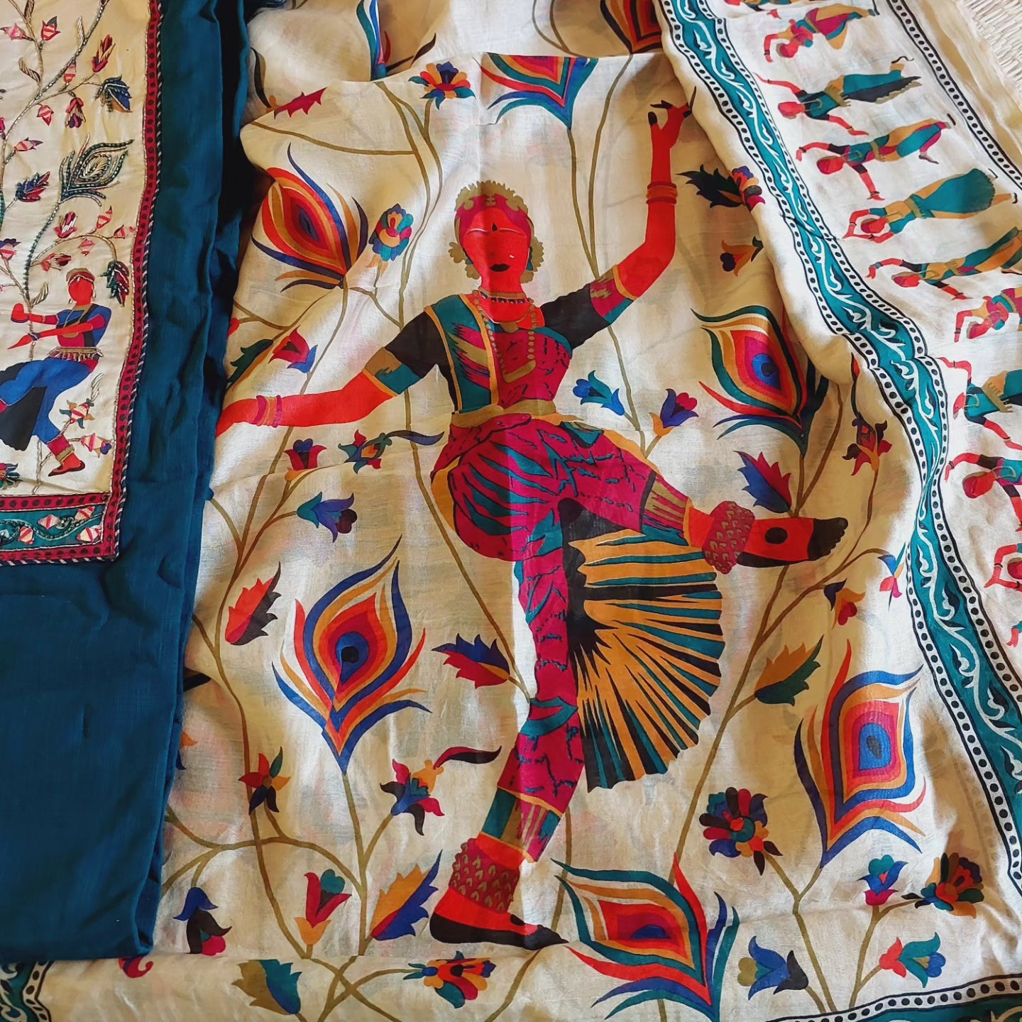 Natraj Handpainted kurta and Dupatta