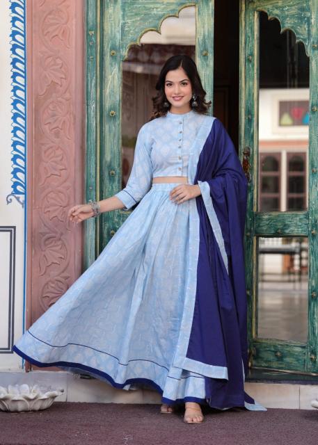 Navratri Mul Cotton Pastel Comfort Fit Lehenga Set