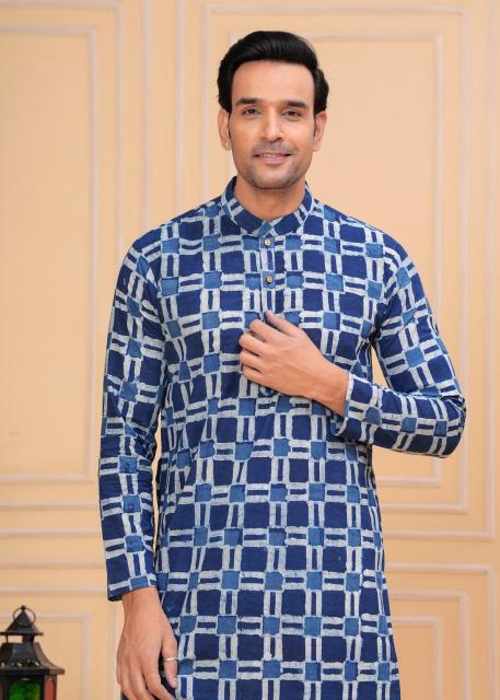 Indigo Box Print Cotton Long kurta, Box design kurta, Indigo Mens kurta, Men's long Kurta, Cotton Kurta, Festive Special kurta, Ethnic Mens Fashion, Designer Cotton kurta, Mens Ethnic Wear kurta, Mens kurta Pajama, Designer kurta for men, kurta for men, Cotton Mens kurta. Stylish kirta for me, Fish cut Kurta for Mens, Straight kurta for mens, Indigo striped Cotton Kurta