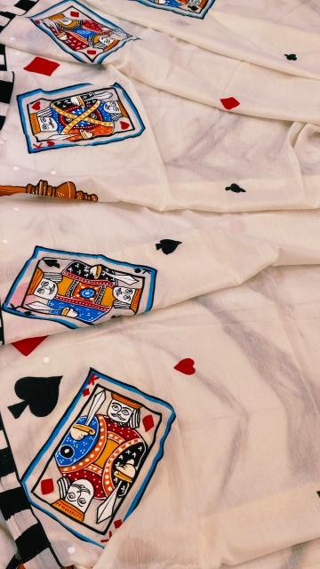Playing Cards Concept Saree