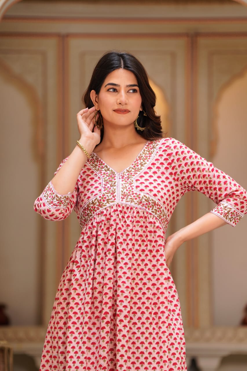 Genda phool Mul Cotton Dress