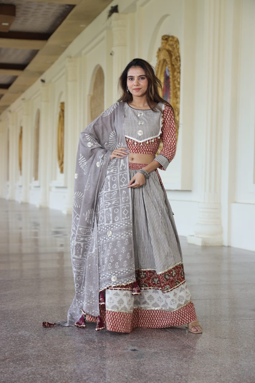 Desert Dune Mul Cotton Lehenga Set