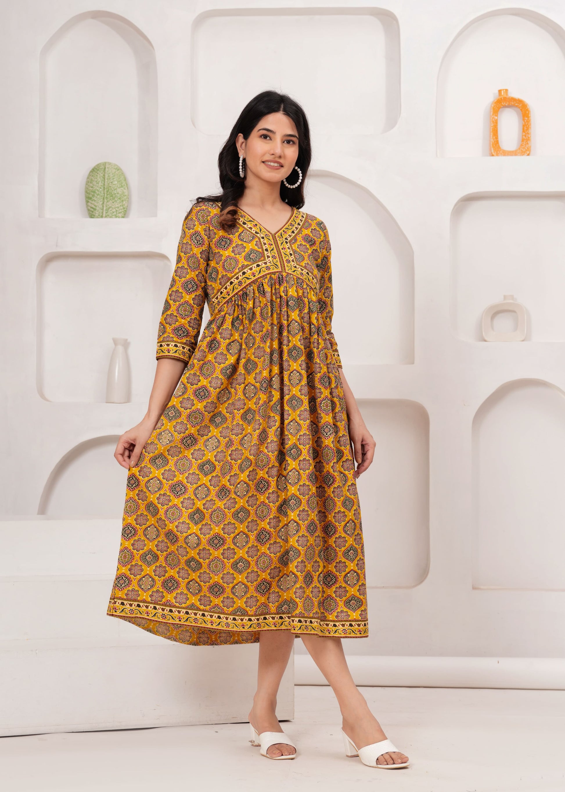Mul Cotton Dress – Ranga Chakra