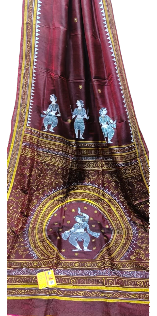 Pattachitra Nartaki saree