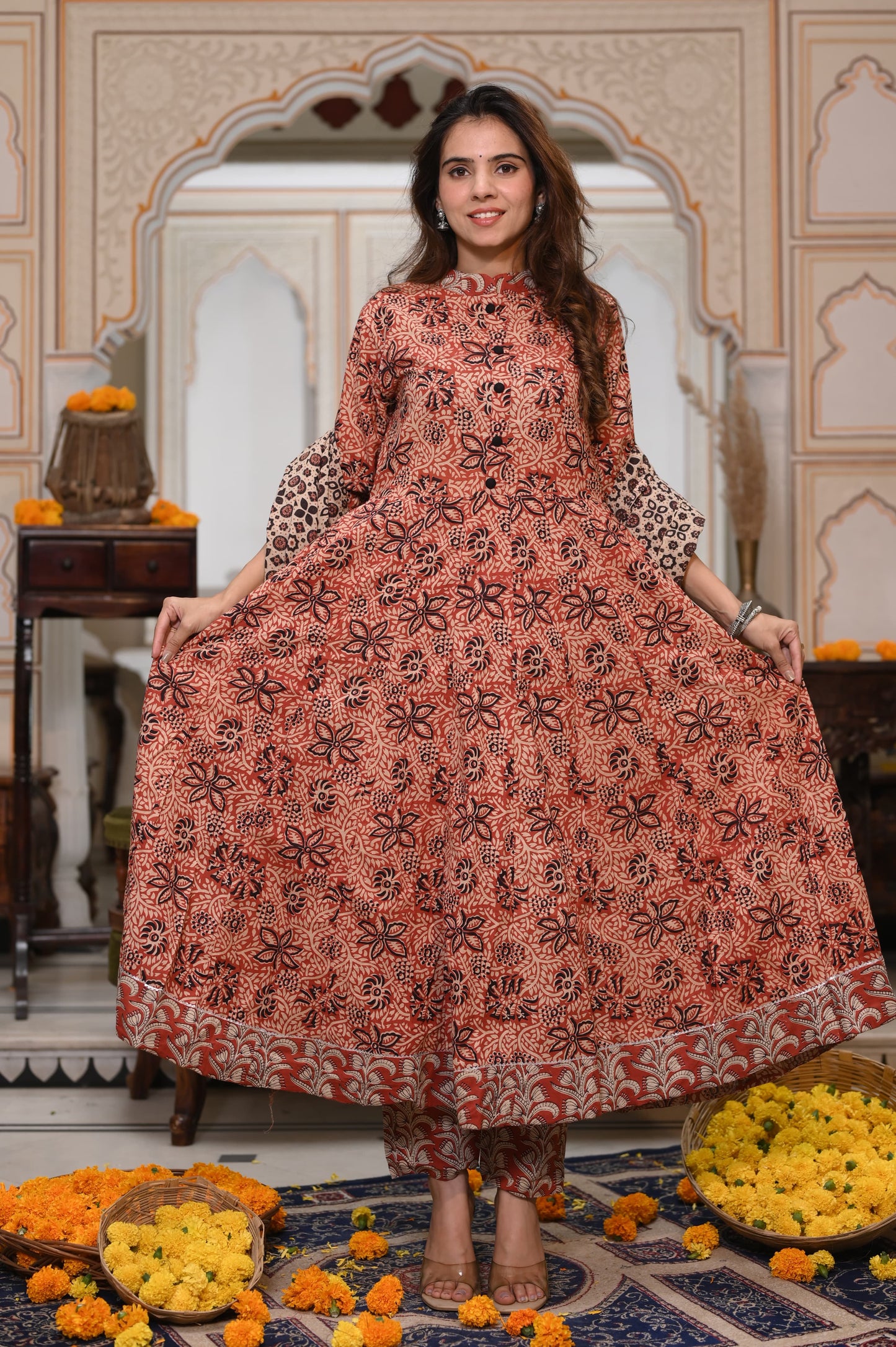 Pastel Mul Cotton Anarkali Suits