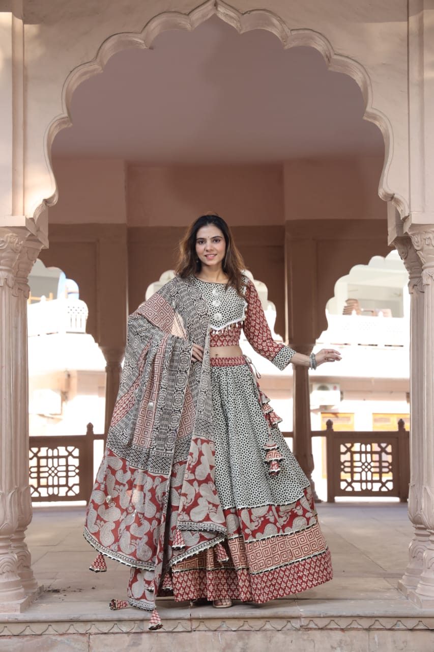 Mul cotton Lehenga set