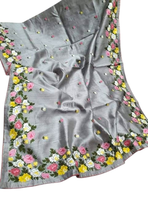 hand painted tussar silk saree in Hyderabad, 