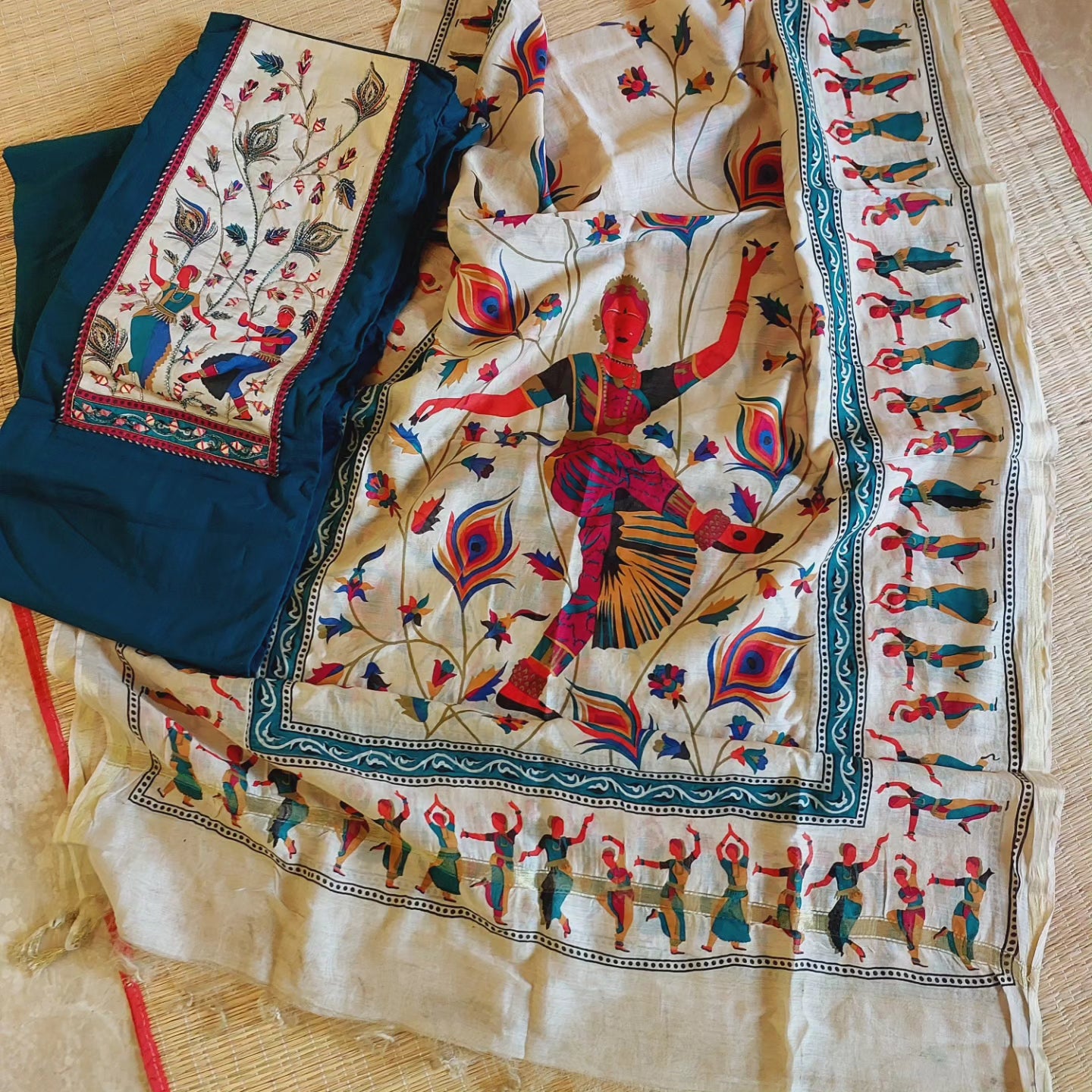 Natraj Handpainted kurta and Dupatta