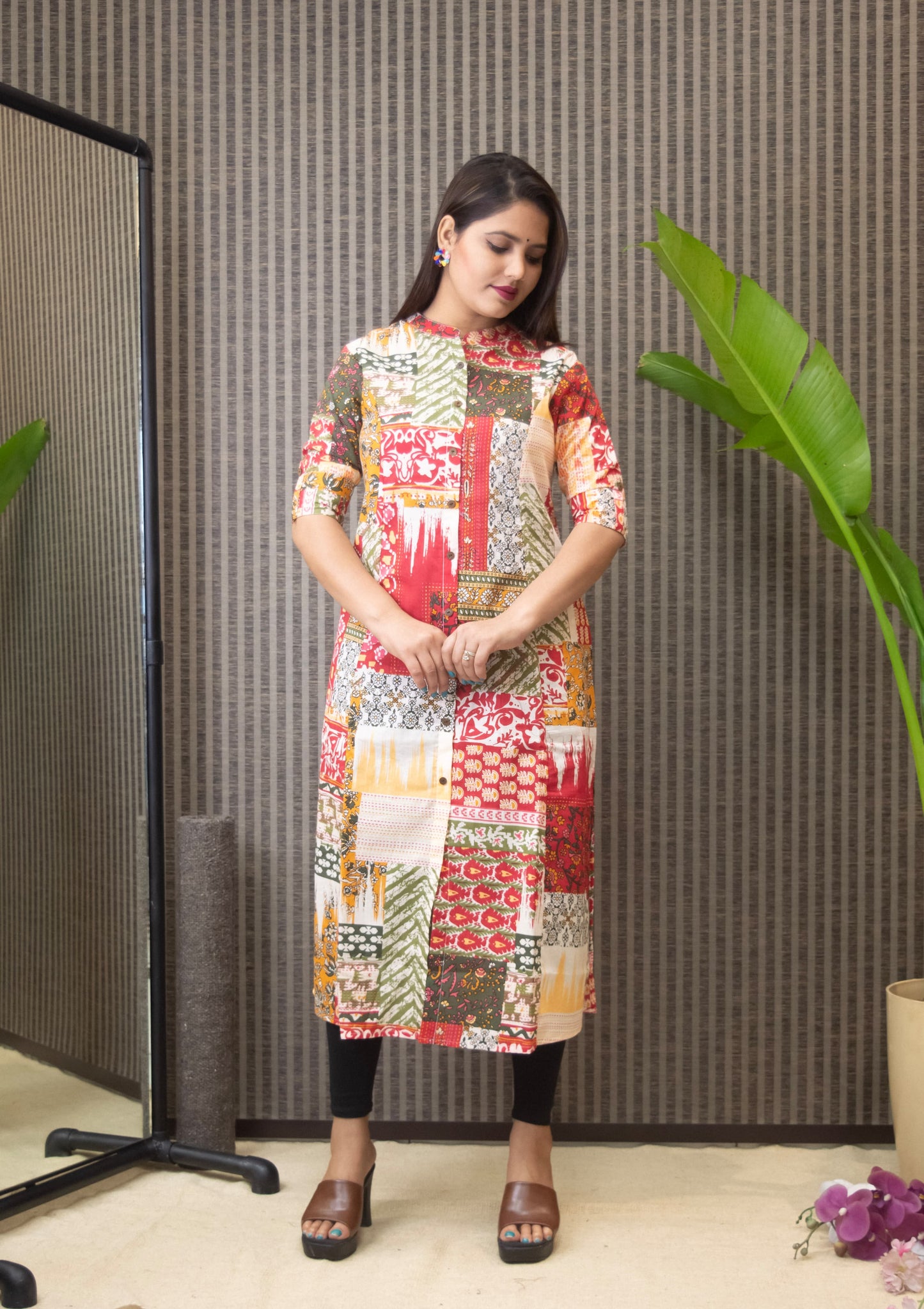 Fusion Patchwork Cotton Kurta