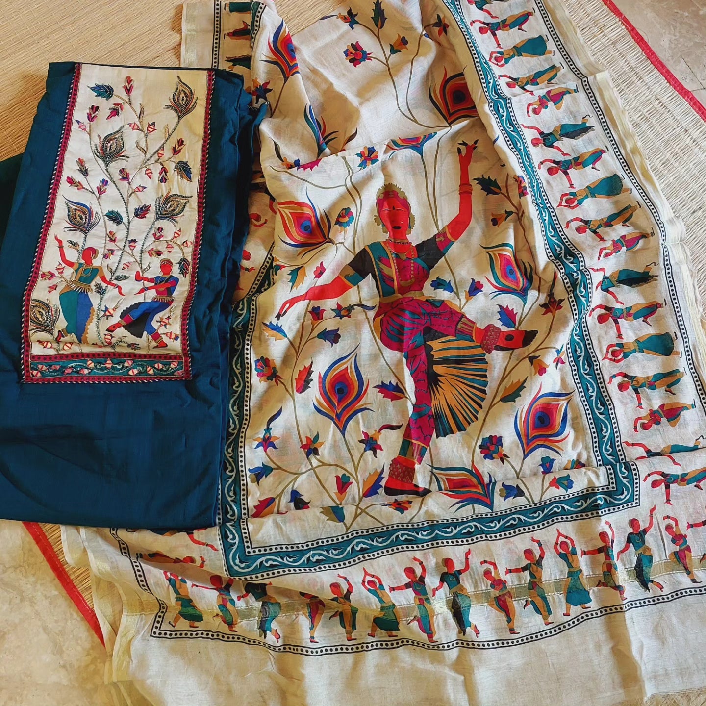 Natraj Handpainted kurta and Dupatta