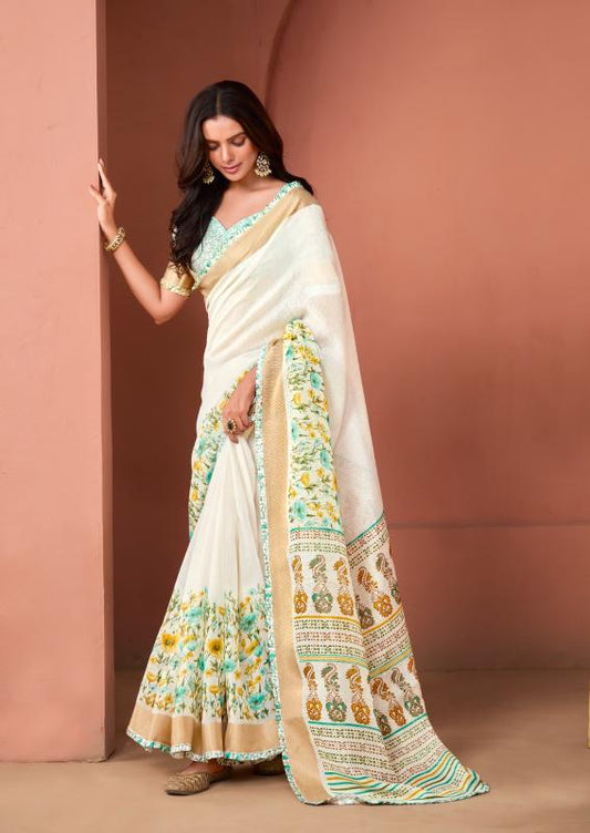 quirky print sarees, quirky sarees