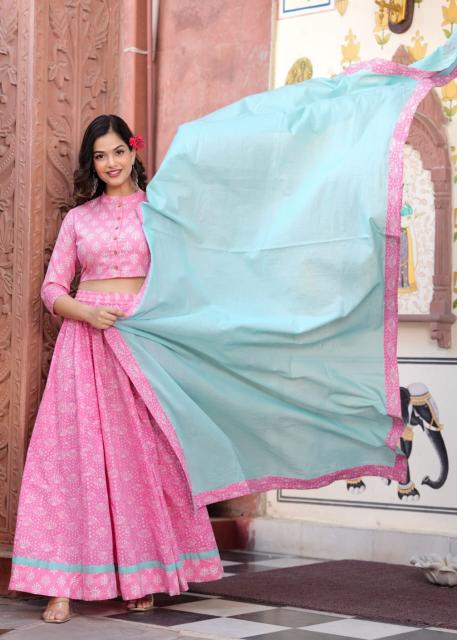 Navratri Mul Cotton Candy Comfort Fit Lehenga Set