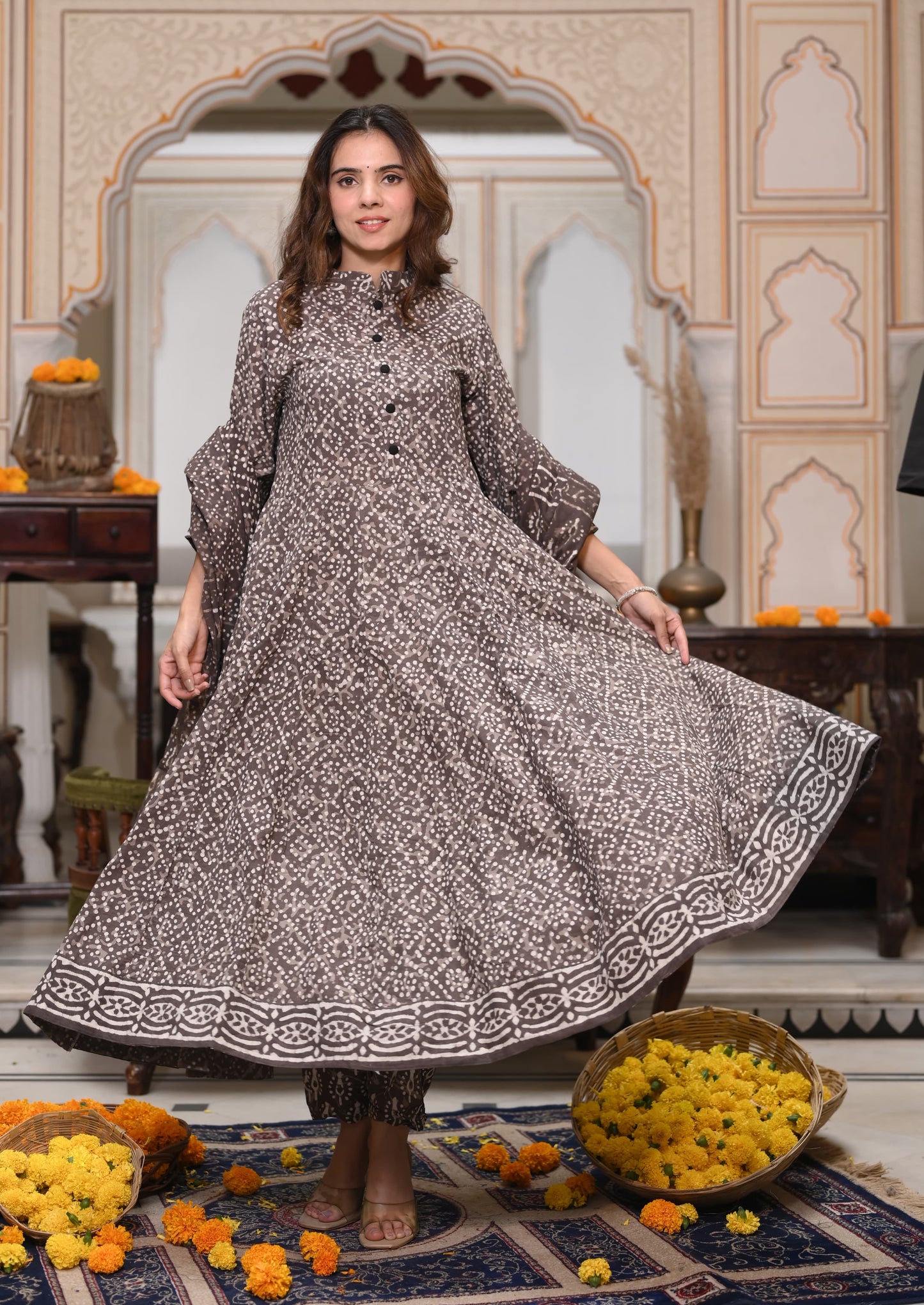 Pastel Mul Cotton Anarkali Suits