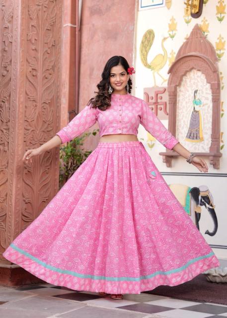 Navratri Mul Cotton Candy Comfort Fit Lehenga Set