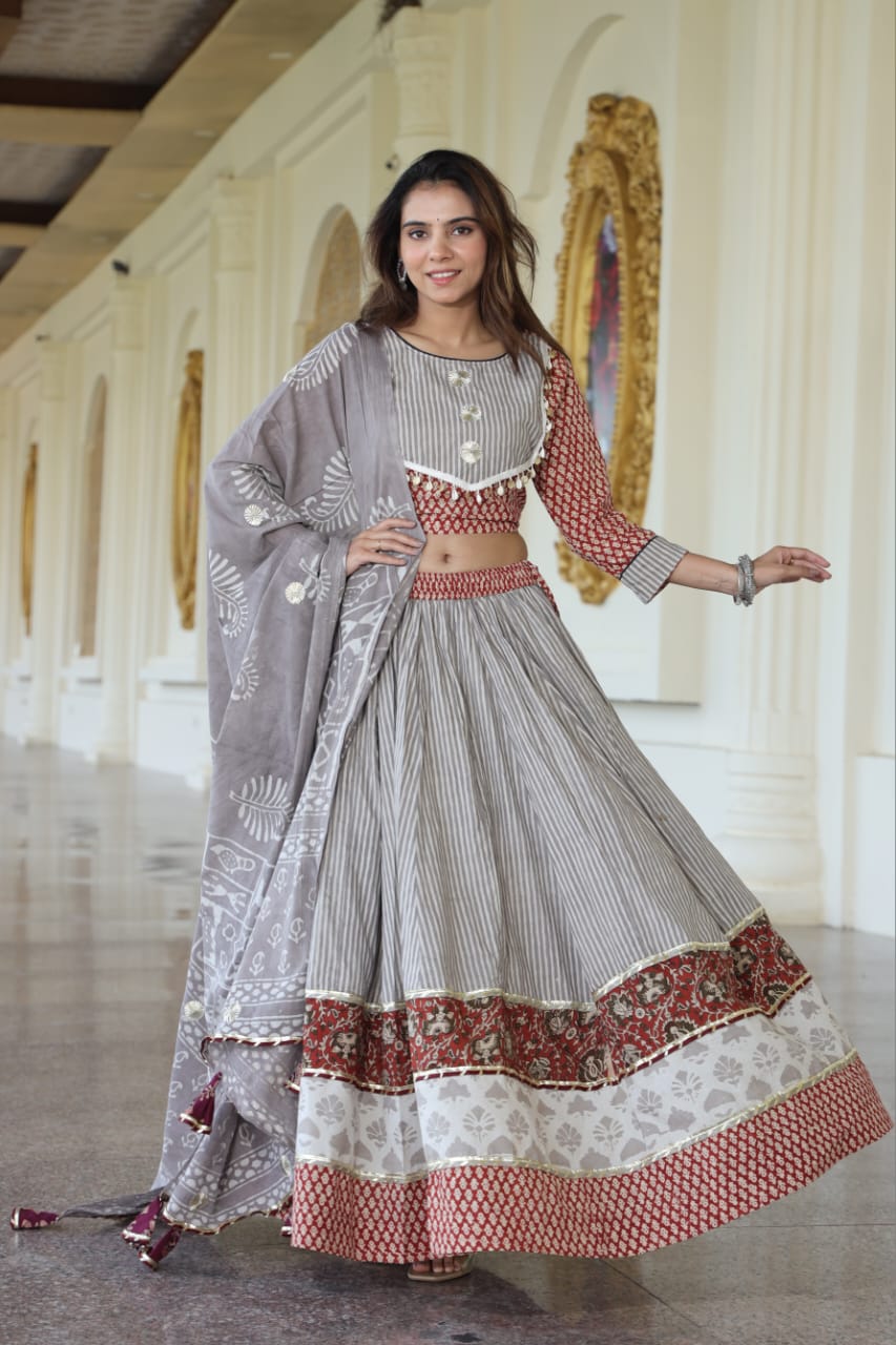 Desert Dune Mul Cotton Lehenga Set