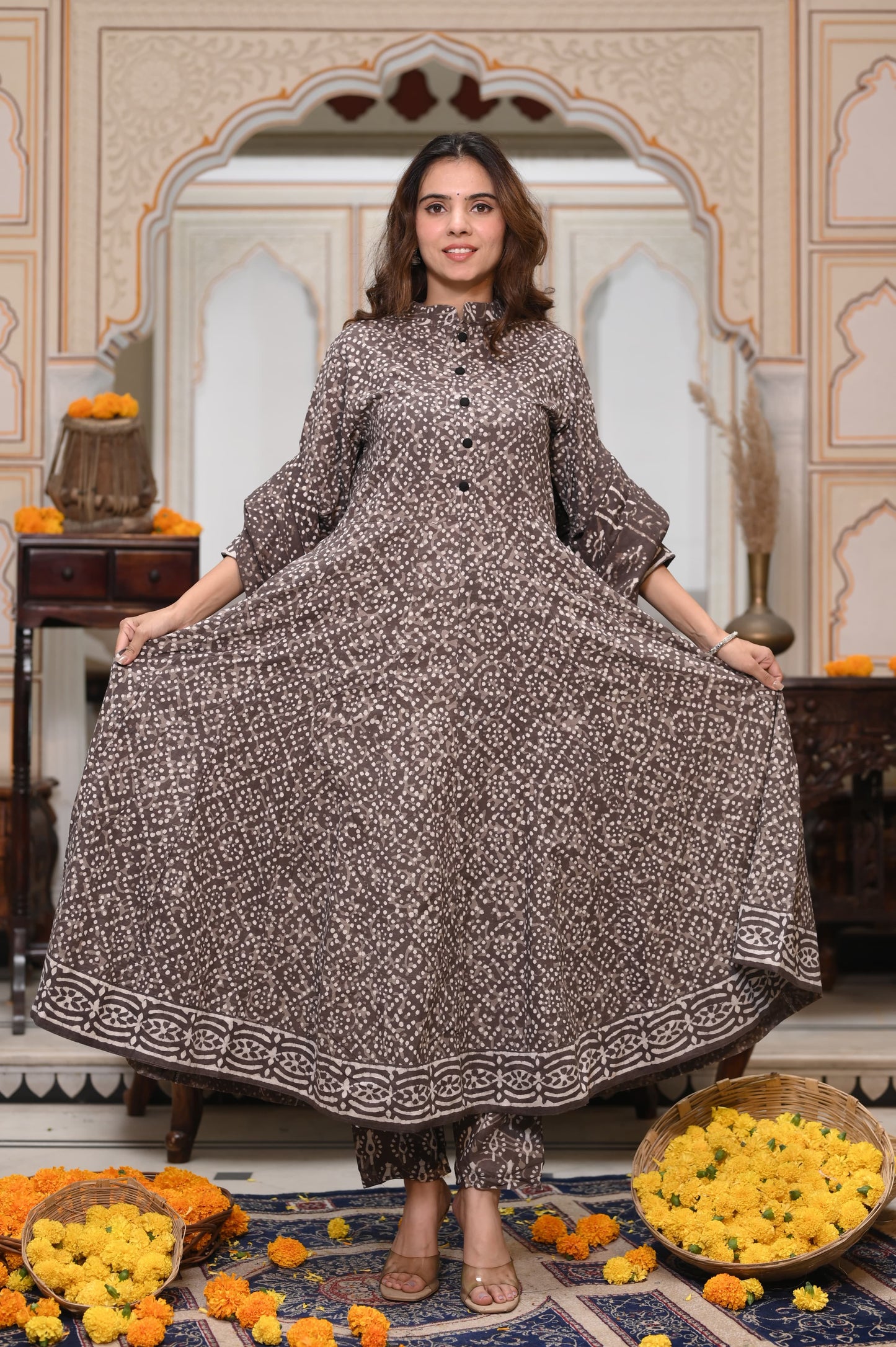 Pastel Mul Cotton Anarkali Suits