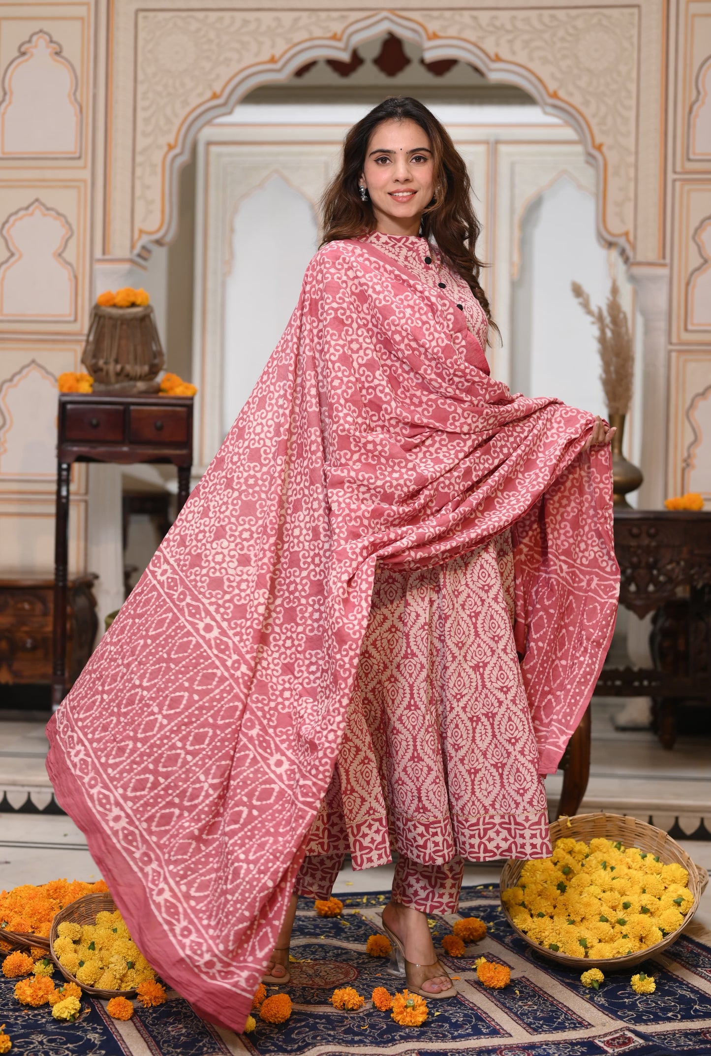 Pastel Mul Cotton Anarkali Suits