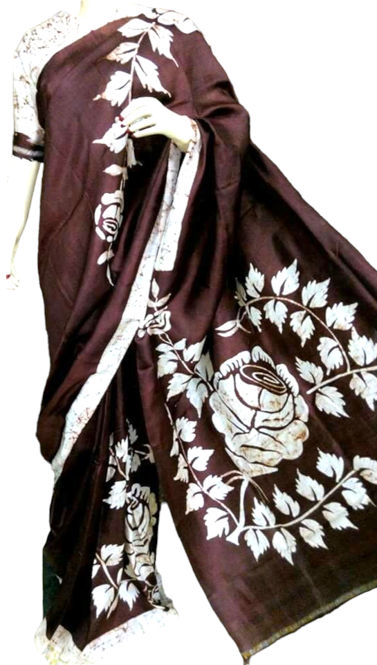 Batik silk saree